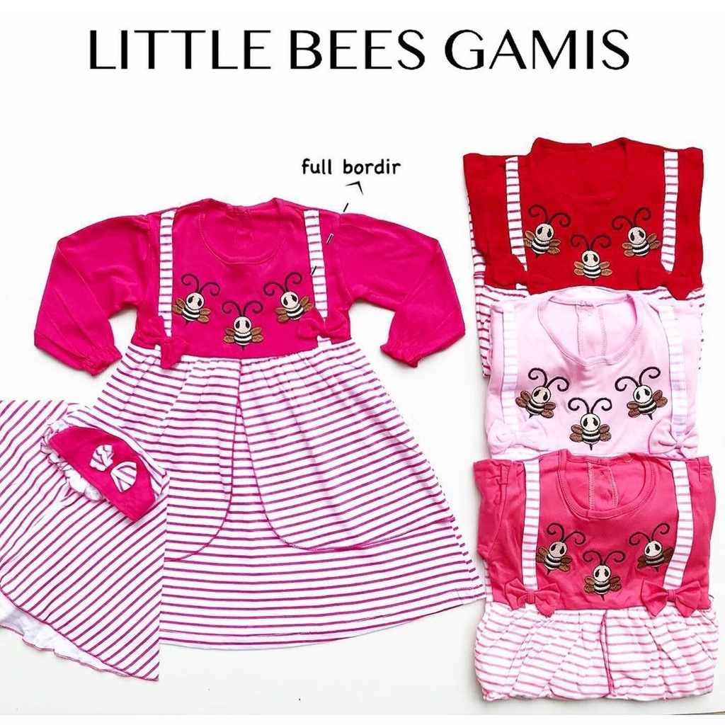 Gamis muslim 1-2tahun motif bunny lucu bestseller anak bayi cewek perempuan murah -LIT