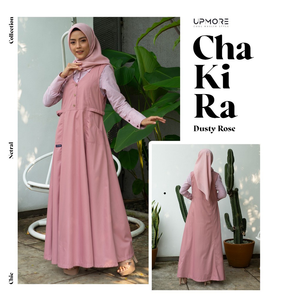 UPMORE CHAKIRA Overall & Tunik Stripper Red - Gamis Overall Remaja 0RI UPMORE
