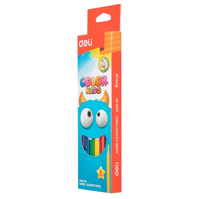 

Sketsagambar- Deli Color Kids Jumbo Colored Pencil 6C Ec00660 - Pensil Warna Anak- -Buku-Gambar-