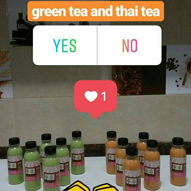 

thai tea and green tea