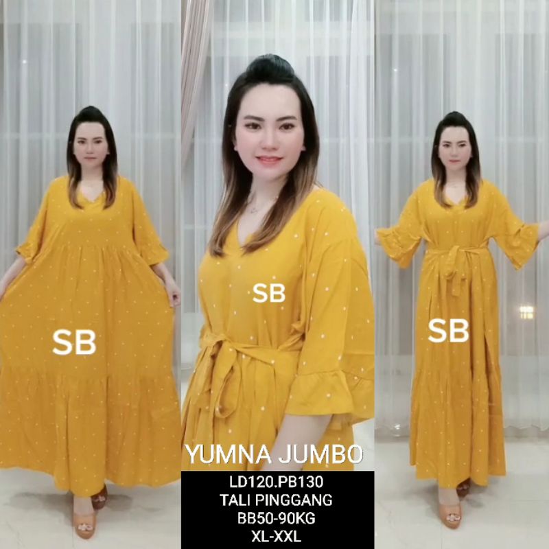 DRESS BALI YUMNA BAJU BIG SIZE_BAJU JUMBO_DRESS JUMBO XXL