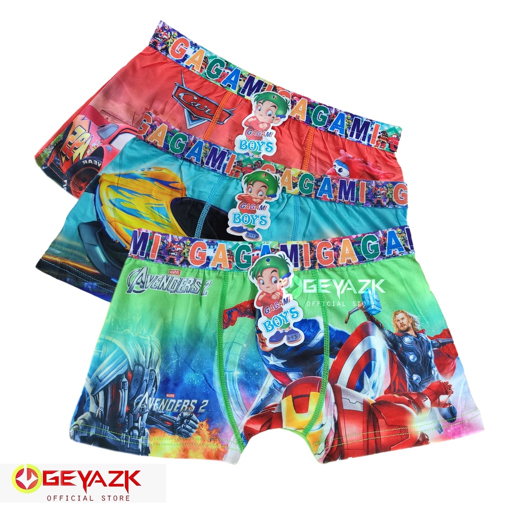 6 Pcs Boxer Anak Laki Celana Pendek Bocah Cd Gambar