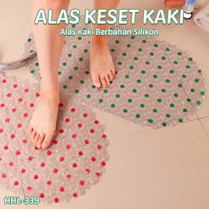 Keset Lantai Kamar Mandi Dapur Kaki Alas Silicon anti selip plastik pvc transparant hemat