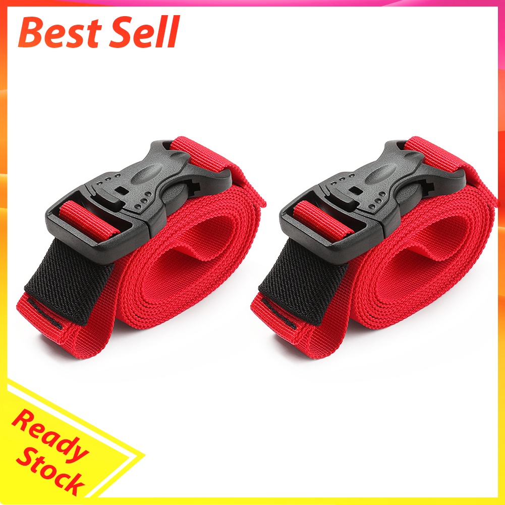 2x Cargo Luggage Strap Fastener Outdoor Hiking Fixed Buckle Lashing Belt