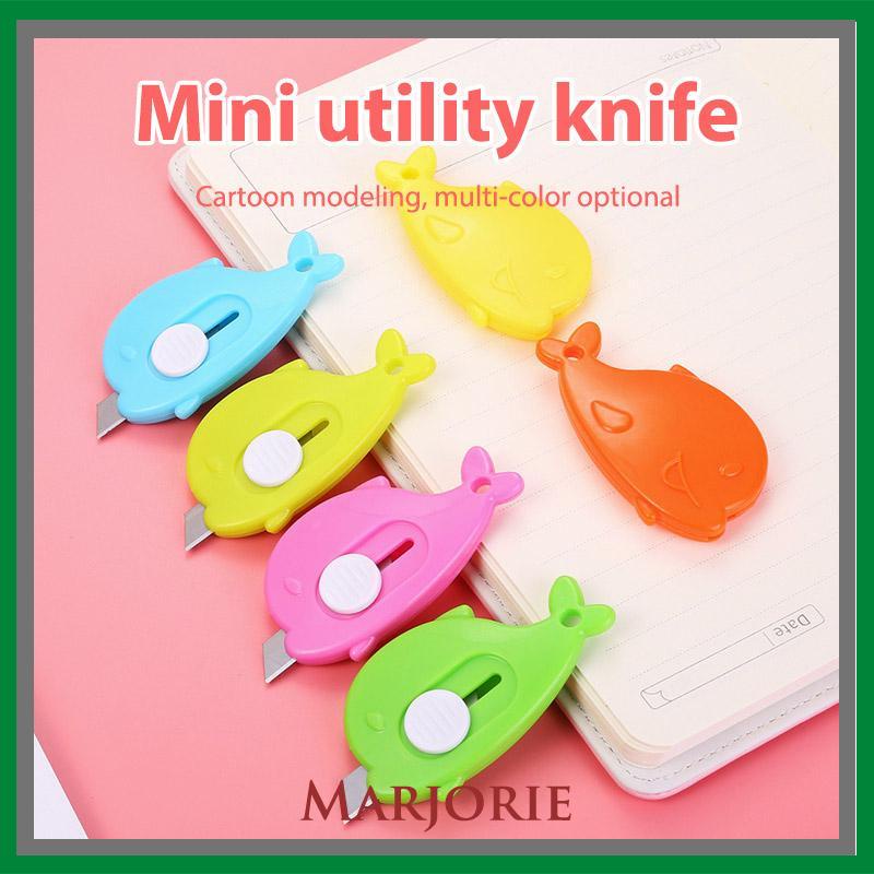 Mini Kartun Pemotong Utilitas Kecil Portabel Pemotong Unboxing Wortel Dolphin Whale Art Paper Cutter-MJD