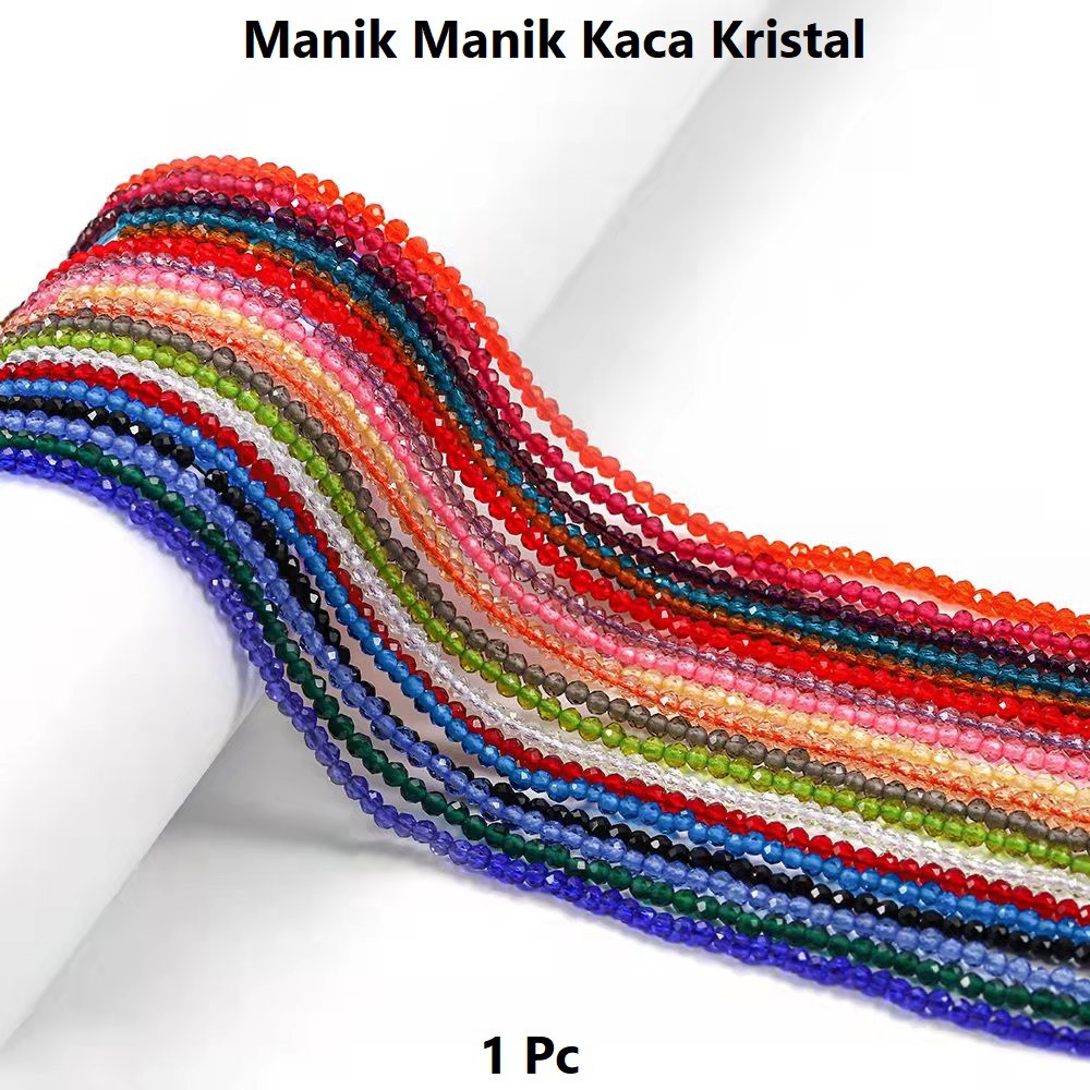 Manik-Manik Kaca Kristal Bumi Langka Ukuran 2mm Harga/String