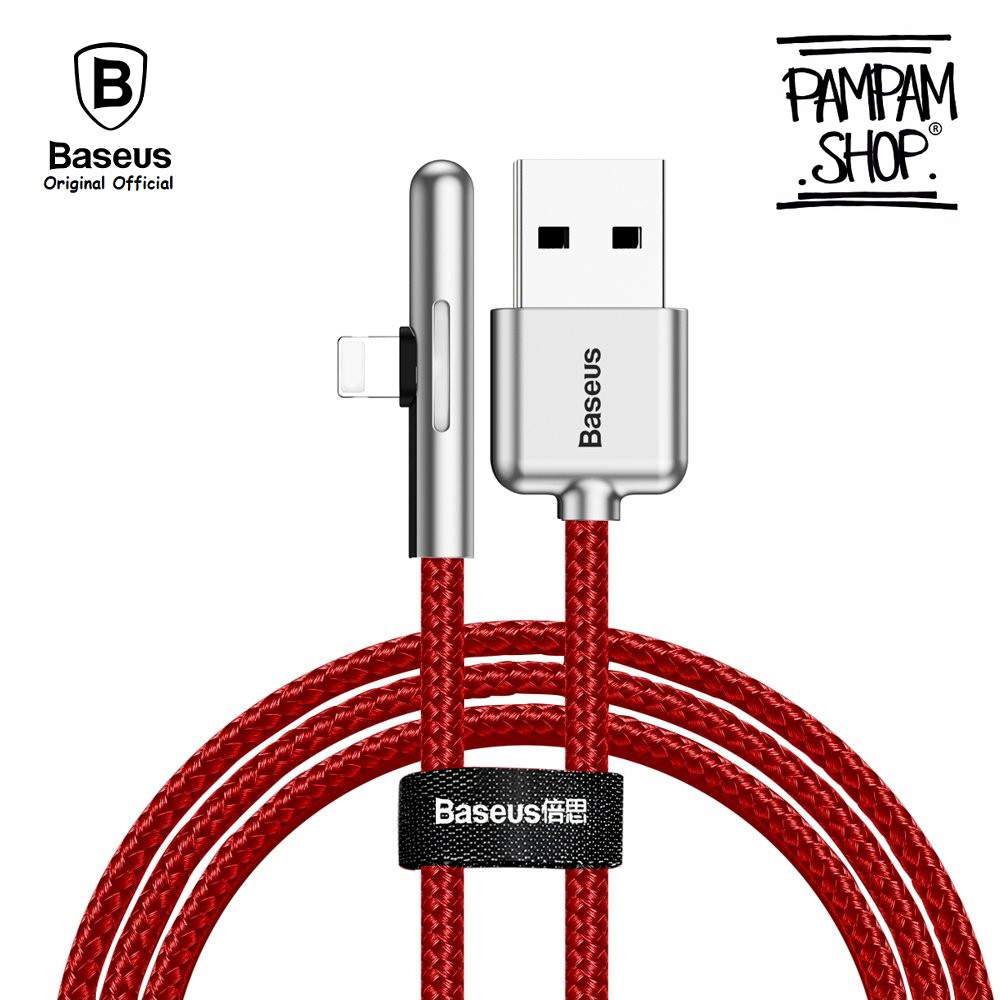 BASEUS ORIGINAL Kabel Data Gaming Iridescent Lamp Lightning USB for Apple Iphone 5 6 7 8 X Plus Game