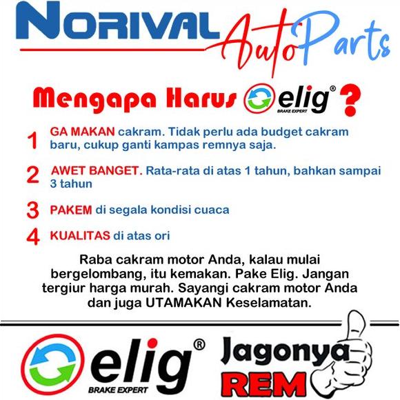 Kampas Rem Belakang Vario 125 / Vario 150 (Elig Honda)