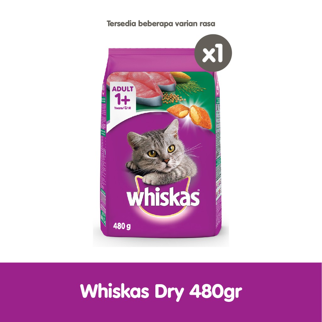 WHISKAS® Makanan Kucing Kering 480gr