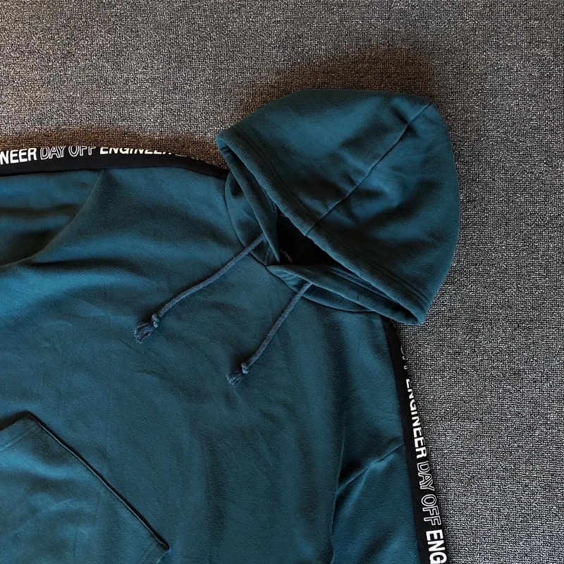 jaket hoodie litmus dark green hijau botol tebal tapped second