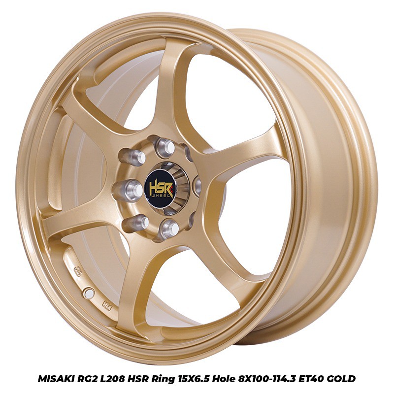 VELG MISAKI RG2 L208 HSR R15X65 H8X100-114,3 ET40 GOLD