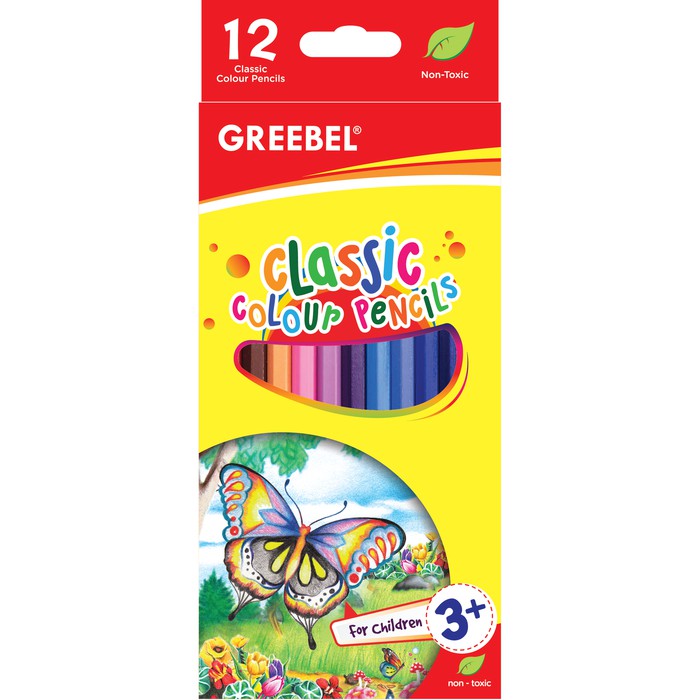 

Pensil Warna Greebel 12 Warna Panjang Classic