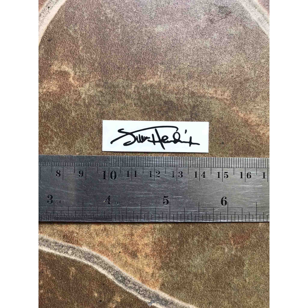 

Jimi Hendrix Signed Sticker Signature Autograph Electric Guitar Headstock Sign Tanda Tangan Kepala Gitar Elektrik Fender Stratocaster Telecaster Lp Sg