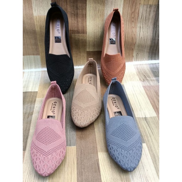 SEPATU FLAT RAJUT WANITA GENIO ZA55