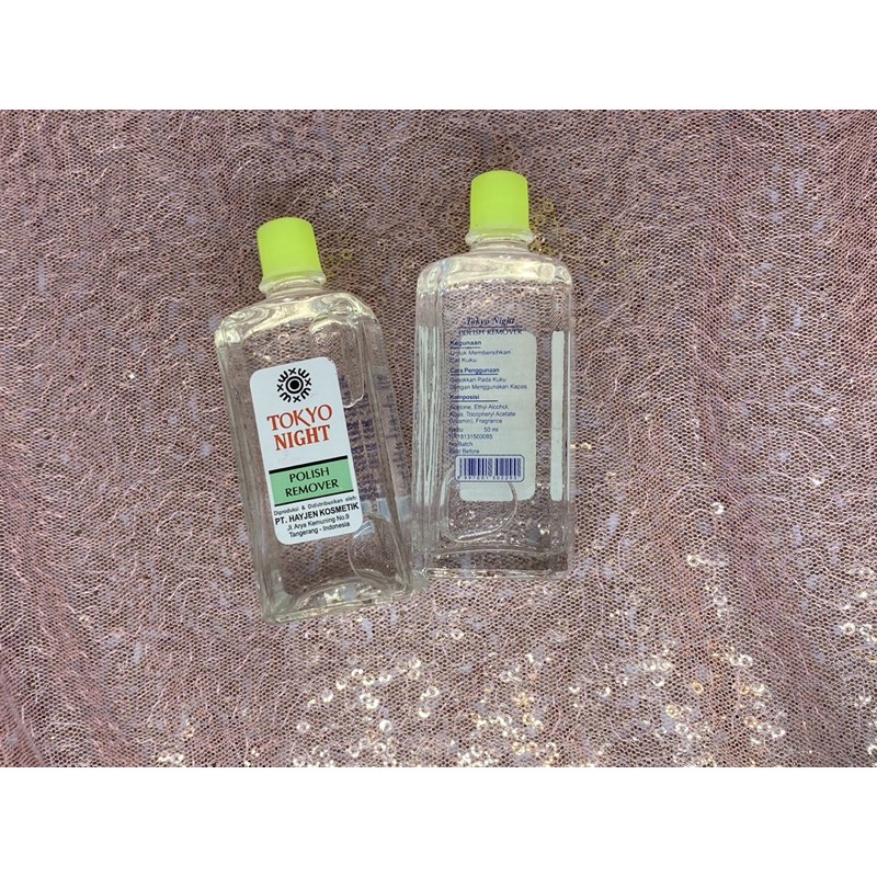 ✿ELYSABETHME✿ тσкуσ ηιgнт Tokyo night aseton botol kaca penghapus kutek lembut di tangan kuku kultikula tanpa alkohol