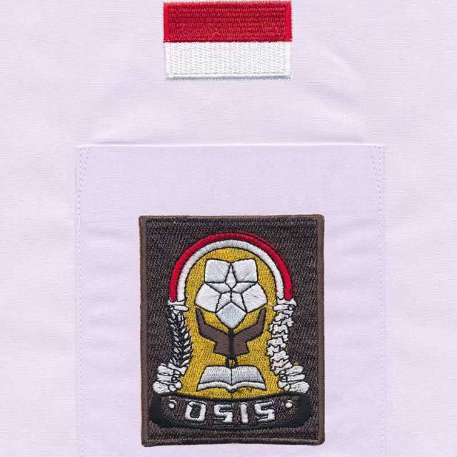 Baju Seragam SMA Lengan Panjang Emblem Bordir Bahan Oxford