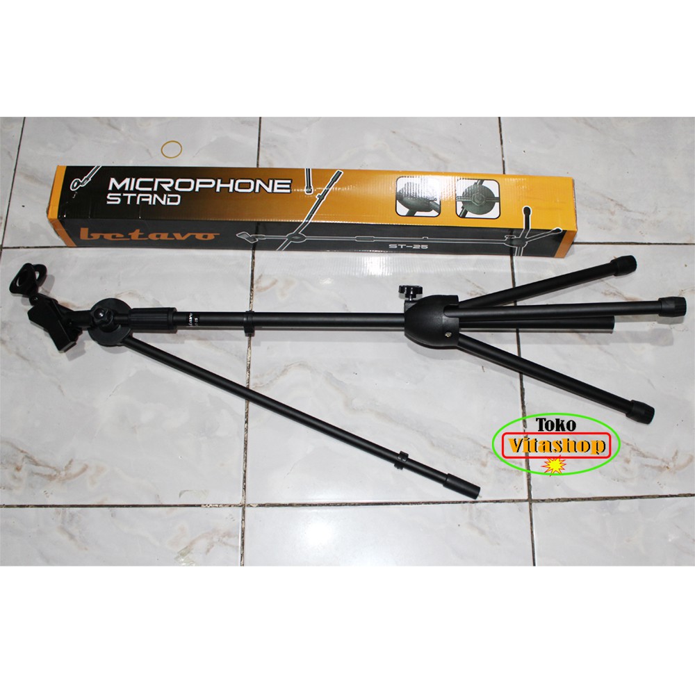 Stand Mic Betavo ST-25 Standing Mik Microphone Up down Multi Body Besi