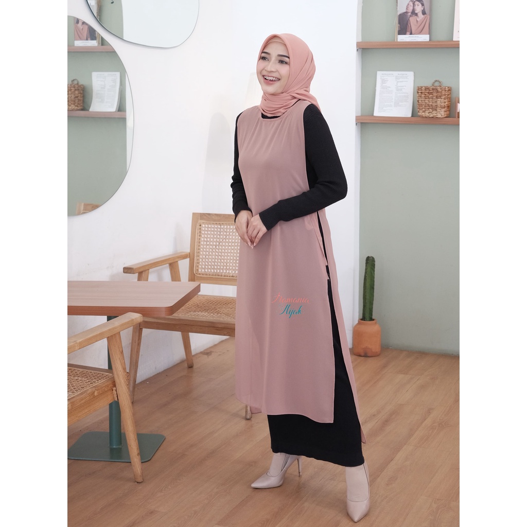 Outer Kondangan / Outer Pesta / Vest Long Vest / Outer Rompi Panjang / Outer Polos-3