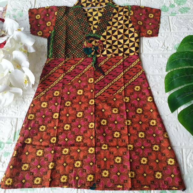  DRESS  ANAK BATIK  MODEL KERAH  V  Shopee Indonesia