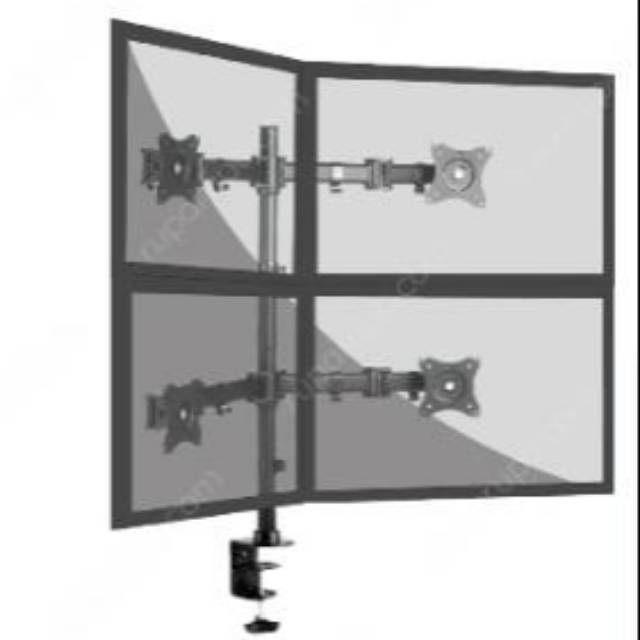 Bracket Untuk 4 Monitor - Hitam