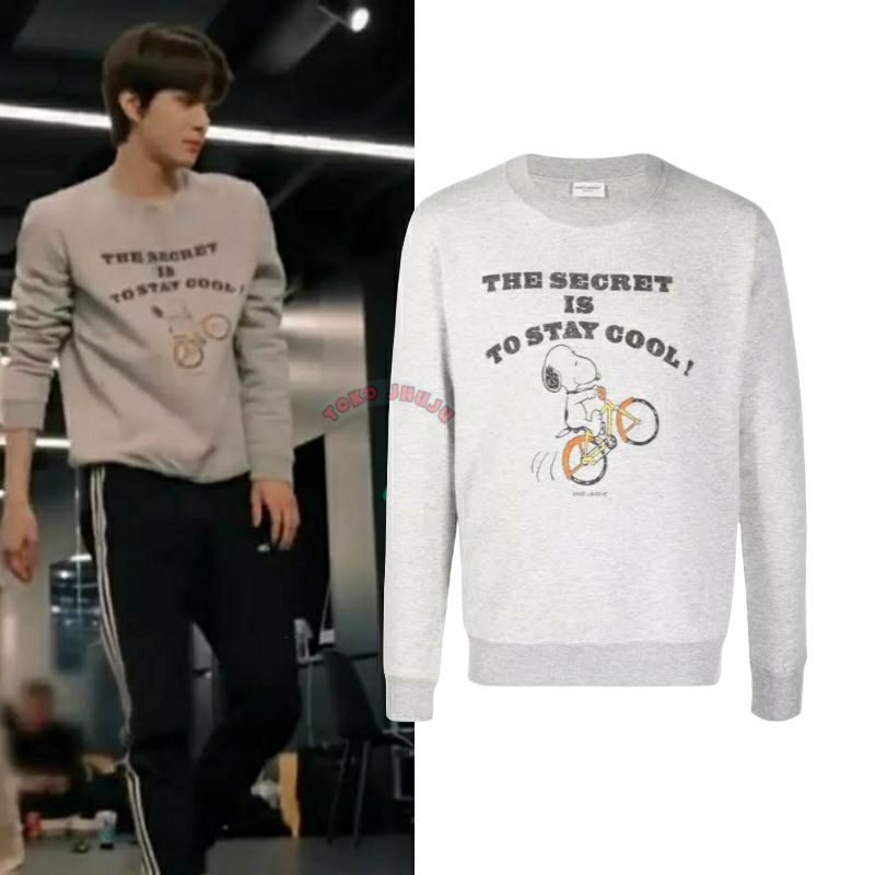 Basic Sweater NCT 127 Jungwoo style THE SECRET IS TO STAY COOL SNOOPY PRINTING