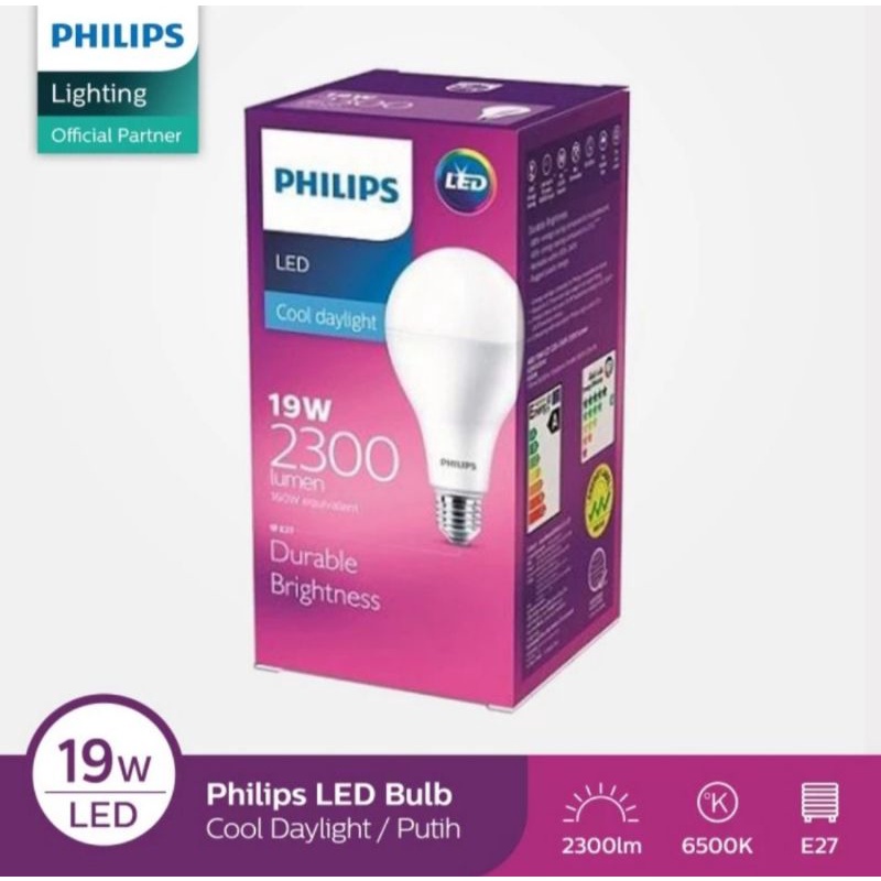 Lampu LED philips bulb 19 watt w 19w 2300 lument mycare Original SNI Super Terang E27 6500K CDL