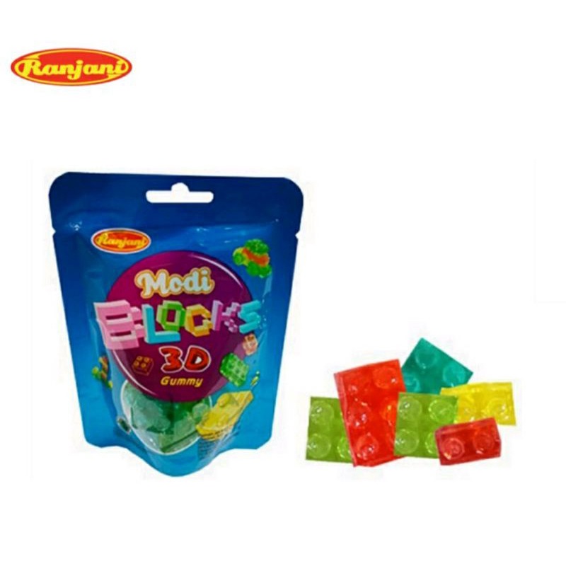 

Permen Jely Bentuk Lego Modi Blocks 3D Gummy 22gr