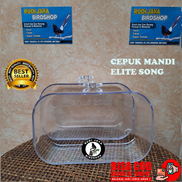 Jual Wadah Cepuk Mandi Jumbo Burung Kotak Besar Elite Song Mika Plastik