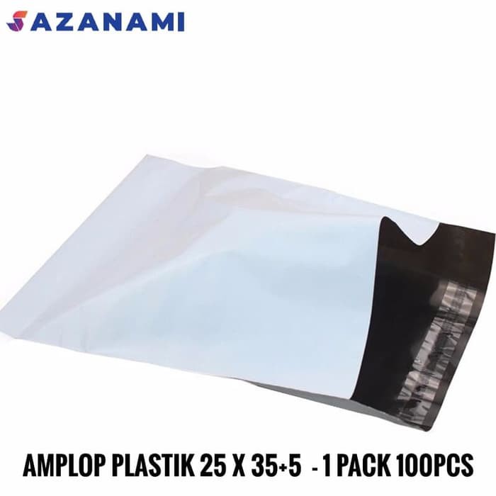 

AMPLOP PLASTIK 25 X 35+5 POLYMAILER BAG POLYBAG PLASTIK PACKING 100Pcs