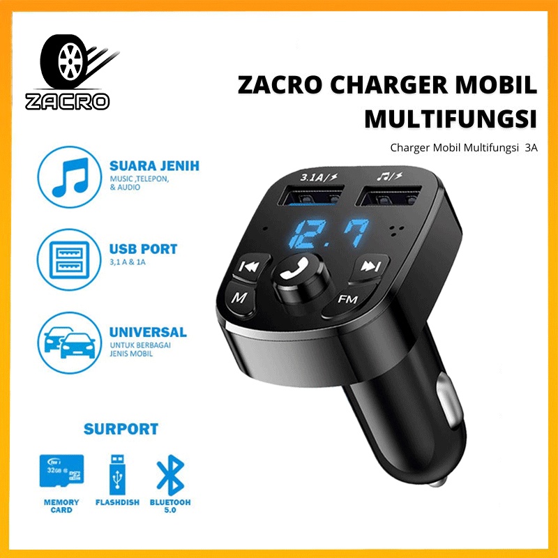 Bluetooth receiver  Car Charger  Mobil 2 Port USB Modulation MP3 Transmitter Dengan Bluetooth ORIGINAL 3.1 Amper