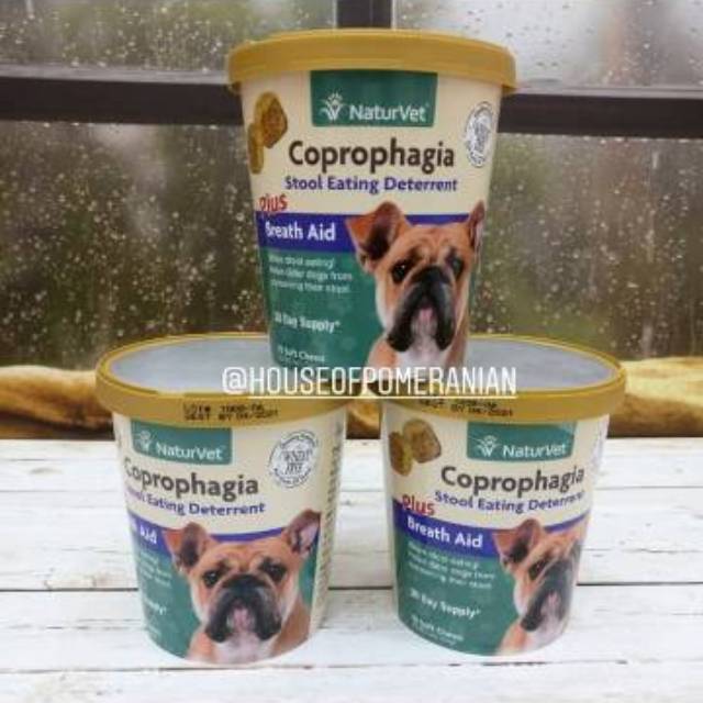 Deter coprophagia naturvet vitamin anjing makan poop pup kotoran