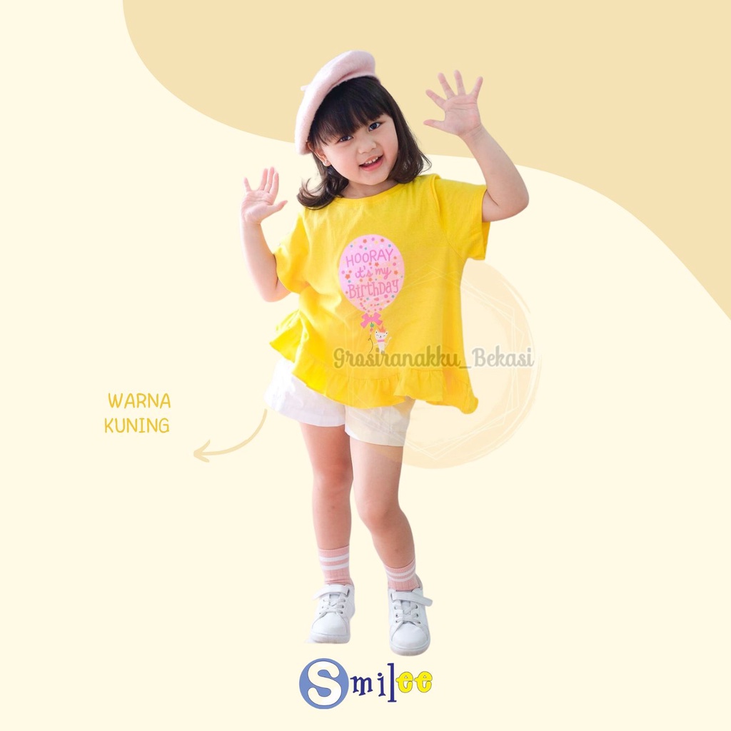 Tunik Anak Smilee Susan Kuning 1-5 tahun