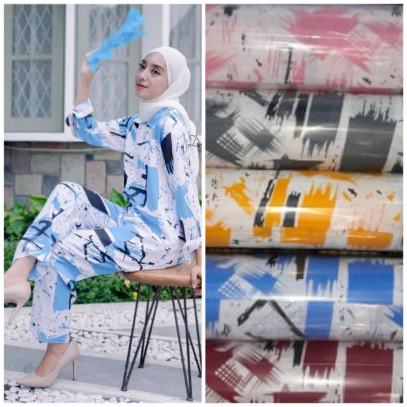 setelan Nagita bahan rayon