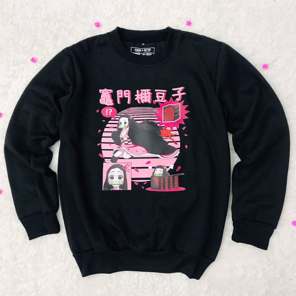 Crewneck Nezuko Demon Run Run Run Kimetsu No Yaiba Anime Demon Slayer