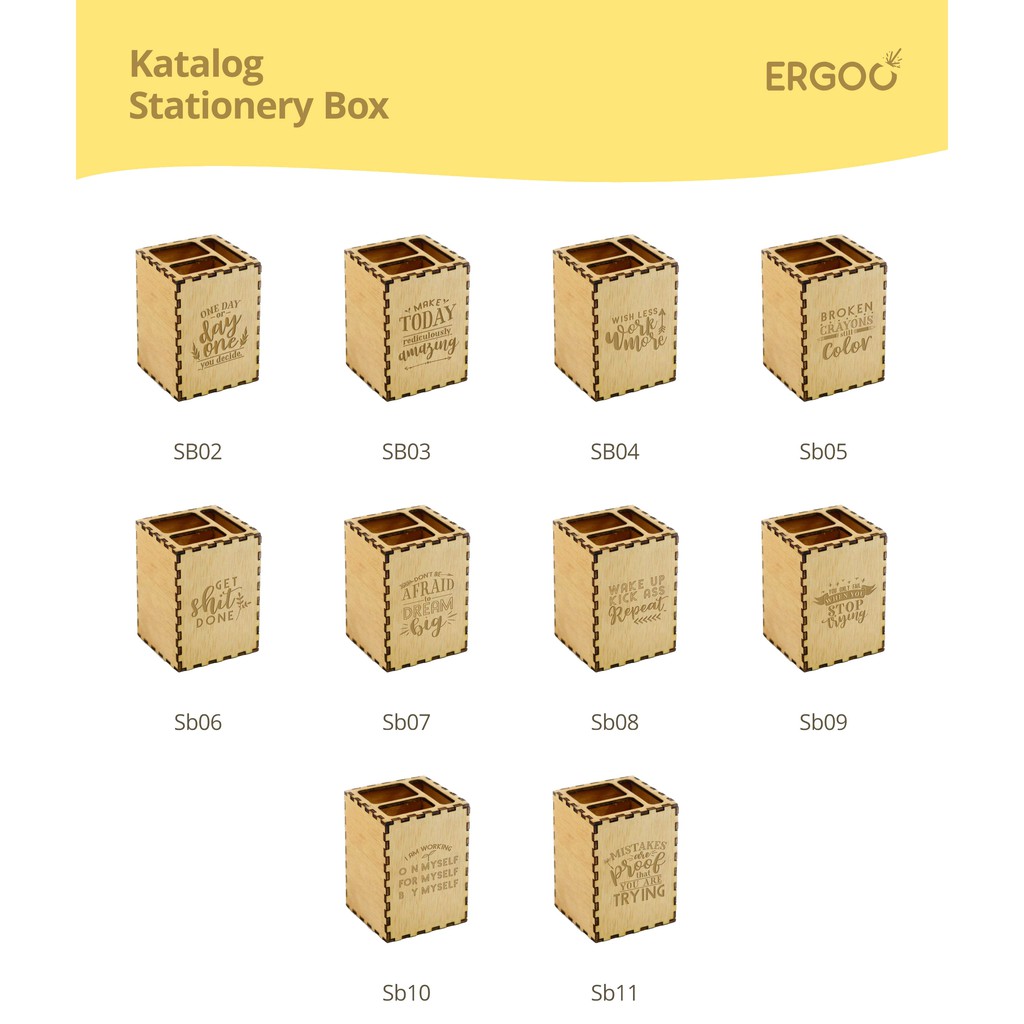 ERGOO Stationary Box / Tempat Alat Tulis