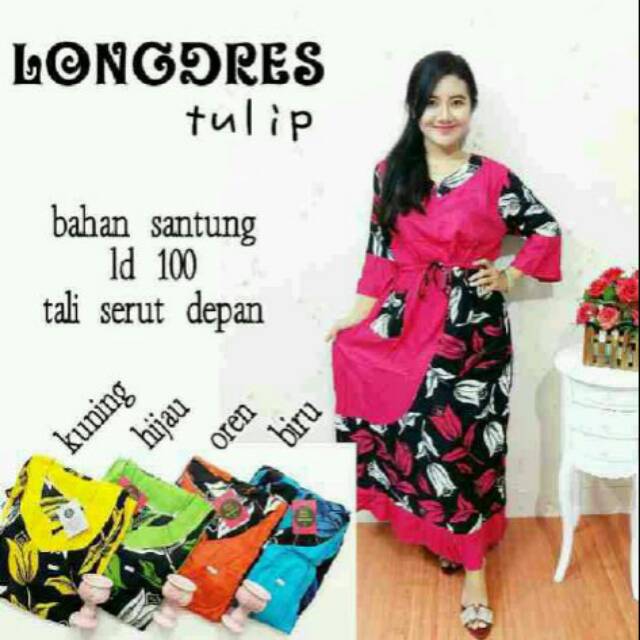 Longdress maura Tulip l ibajui tidur idasteri maura Shopee 