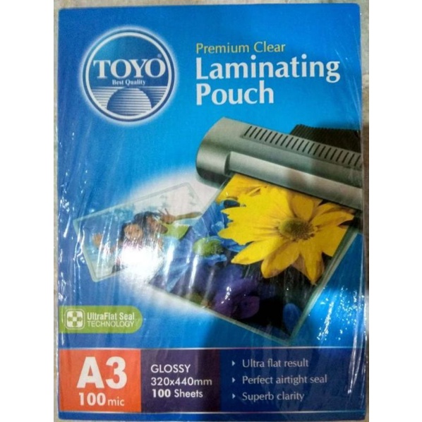 Jual (2 lembar) Laminating Pouch / Plastik Laminating TOYO A3 Glossy