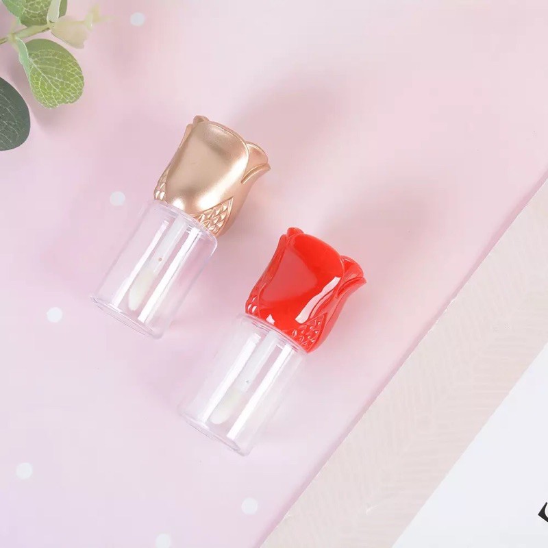 Lip Gloss Tube / Lip Balm Bottle / Botol Lip Gloss bentuk Mawar cute