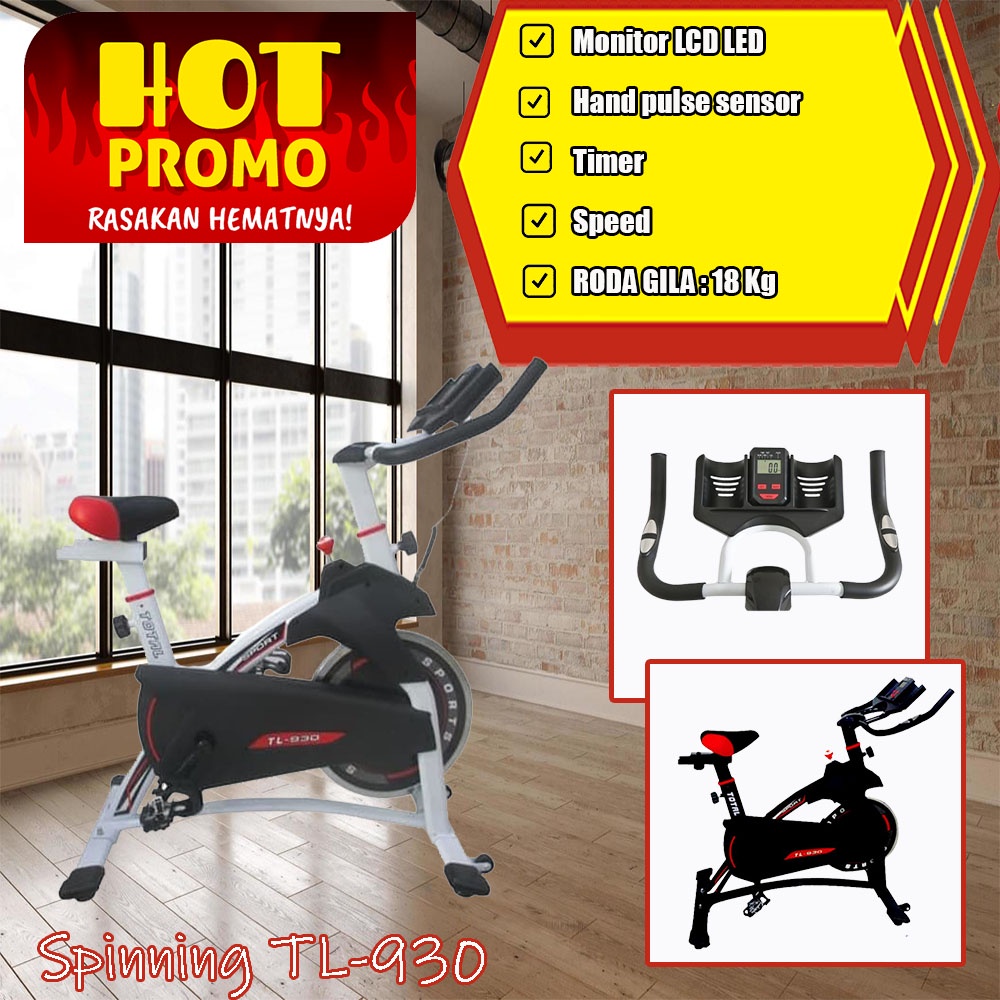 sepeda olahraga fitnes tl-930, alat olahraga, alat fitness rumah, sepeda statis, sepeda statis alat 