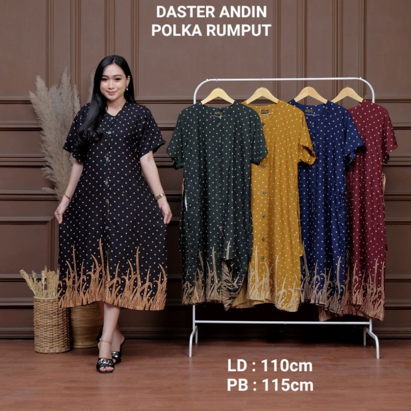 Daster andin viral kancing hidup0DASTER ANDIN PERMATA - DASTER MODEL VIRAL - BEST SELLER - KANCING H