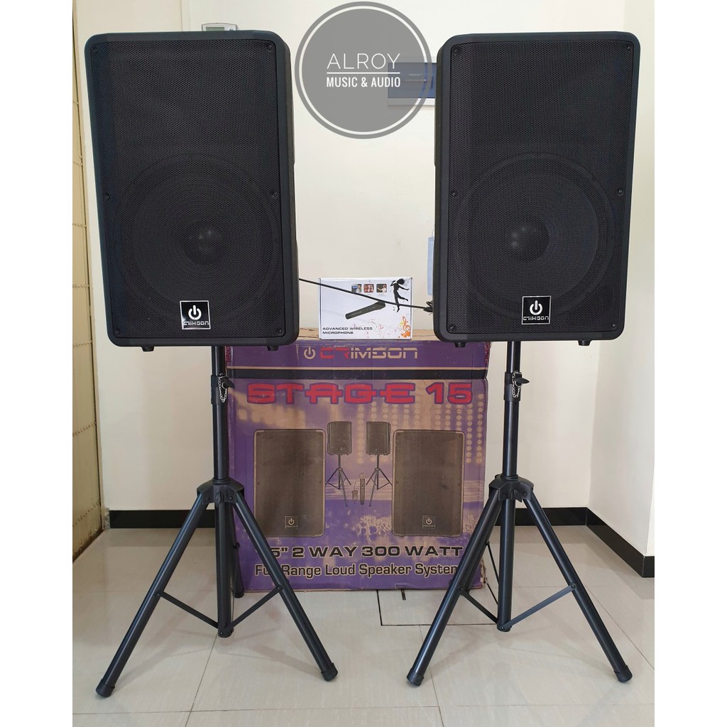 Paket Speaker Aktif & Pasif 15" Crimson STAGE 15 CR-15 / STAGE15 CR15