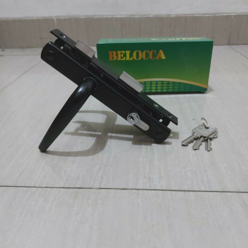 Handle Kunci pintu Aluminium  3" Type 9055 Set HITAM