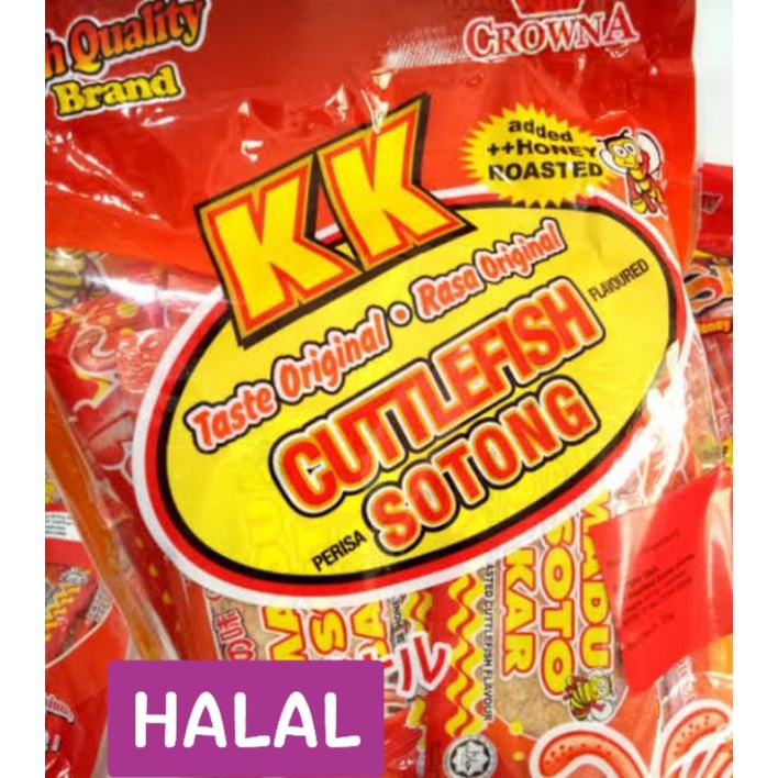 

HALAL KK CUTTLEFISH SOTONG CROWNA RASA ORIGINAL TASTE PACK ISI 40 BUNGKUS cemilan anak orang tua