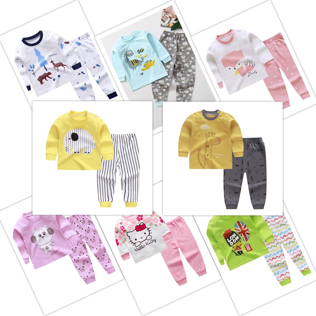 PGT  - Setelan Anak 0 - 4 Tahun Model 9 - 16 Pijama Anak Baju Anak Baju Panjang Celana Panjang