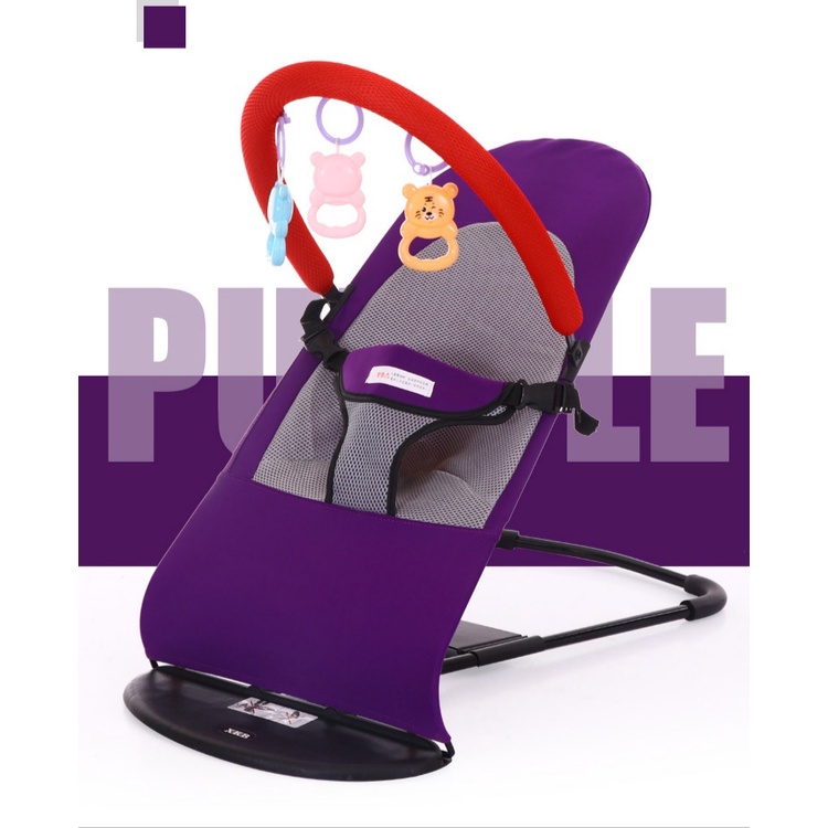 BOUNCER BABY BOUNCER BAYI AYUNAN BAYI AYUNAN BABY BOUNCHER BAYI BONCER BAYI-UNGU+MAINAN