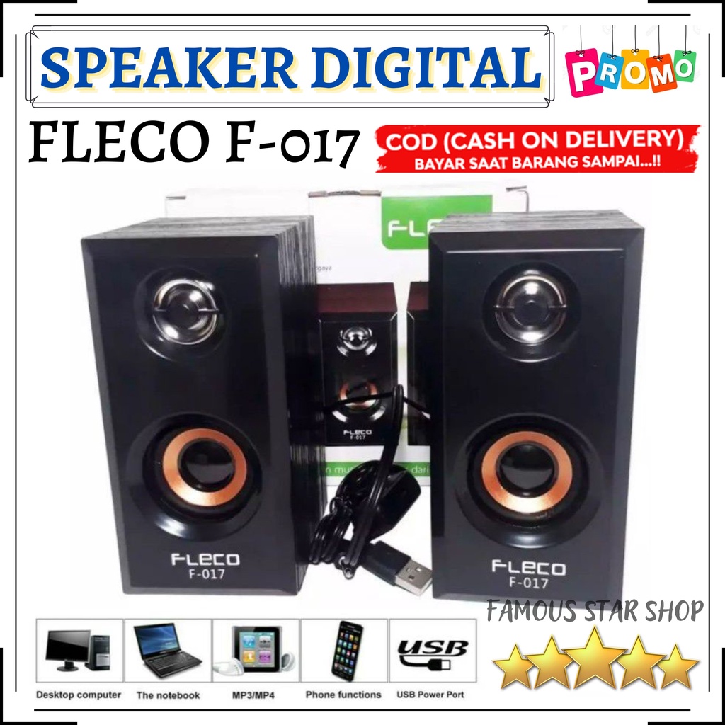 MURAH~Speaker AKTIF FLECO F-017 / Speaker Mini HP dan Komputer F-017 | FMS