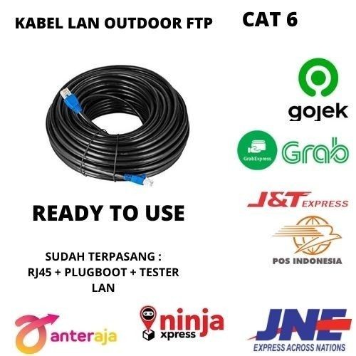 Kabel LAN 100M Vascolink FTP CAT6 Khusus OUTDOOR 100 Meter siap pakai