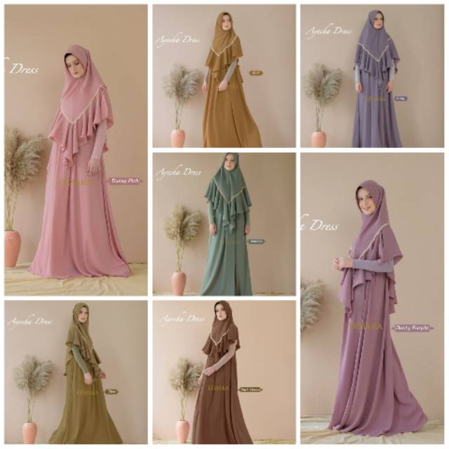 Gamis ayesha set syari by dinara original