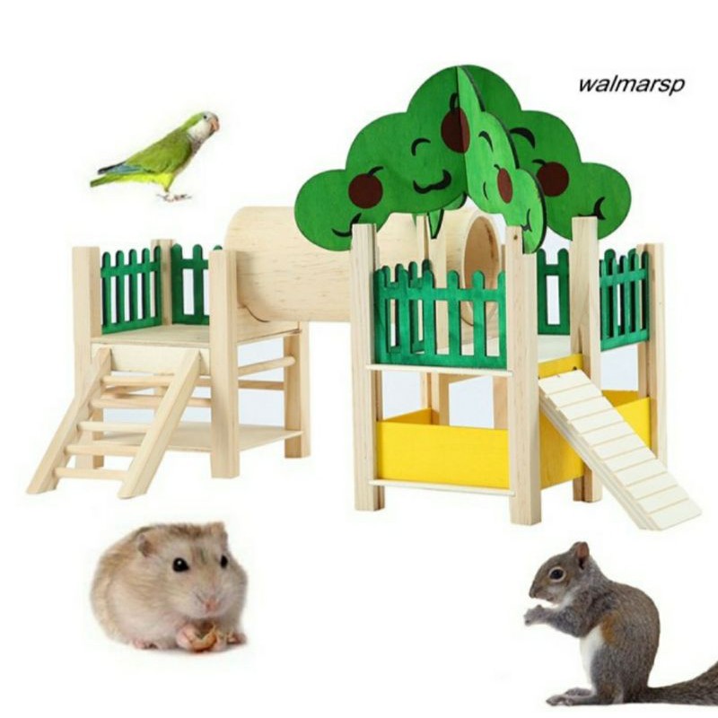 Mainan Hewan Tempat Tidur Hamster Tupai Burung Landak