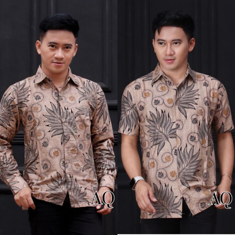 NEW ARRIVAL DISTRO BATIK PRIA BORDIR SOGAN HRB026 BATIKAF